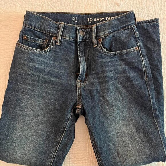 GAP Easy Taper Fleece Lined Jeans Pants Adjustable Waist Size 10 Slim EUC - Picture 6 of 6
